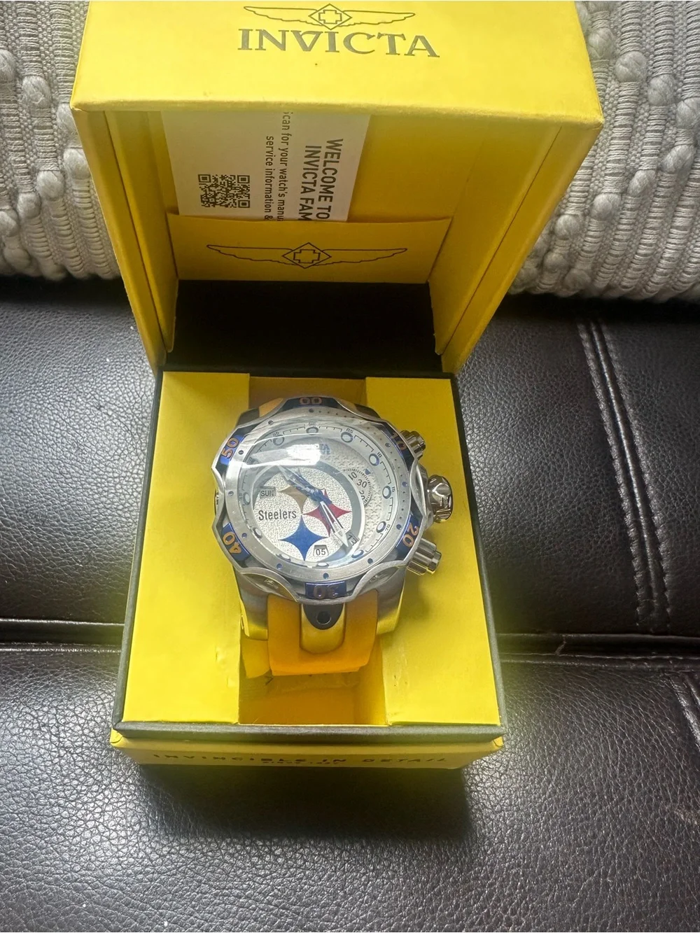 Invicta NFL Steelers Venom Gen III Men’s Chronograph Watch (Model 33085)